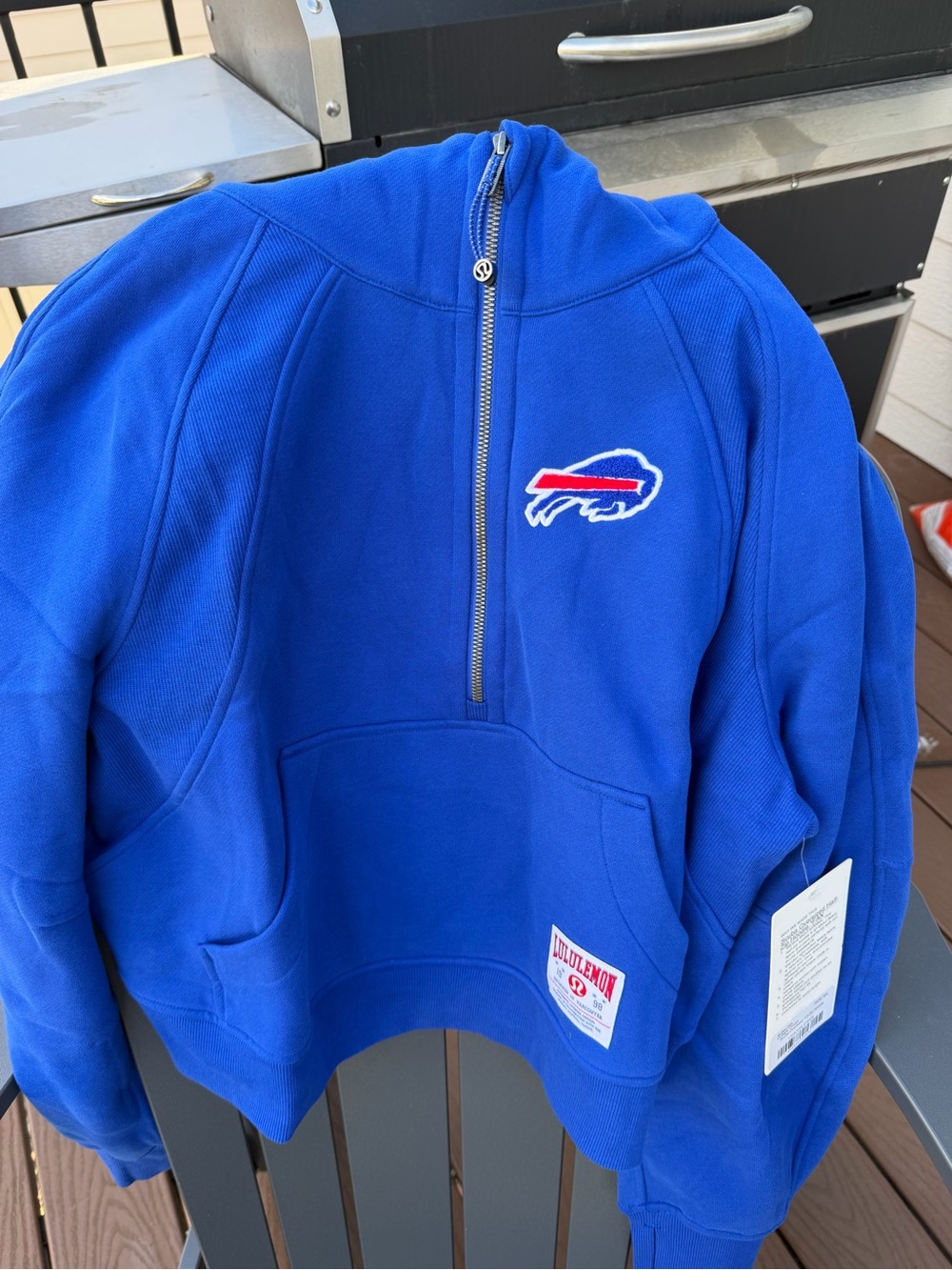 lululemon athletica Royal Blue Half-Zip Sweatshirt with Sports Patch